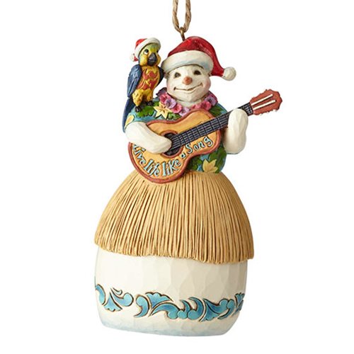 Margaritaville Snowman with Guitar Ornament by Jim Shore    