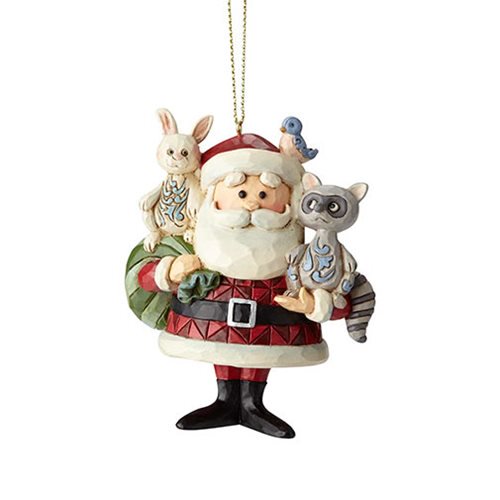 Rudolph the Red-Nosed Reindeer Santa with Animals Ornament  