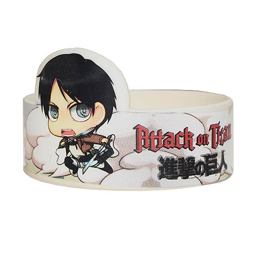 Attack on Titan Eren Chibi Rubber Bracelet                  