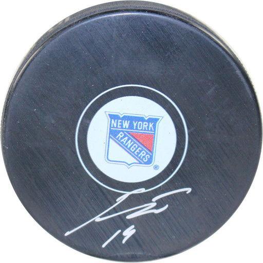 Jesper Fast Signed New York Rangers Puck MSG