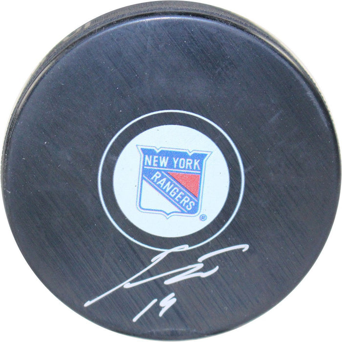 Jesper Fast Signed New York Rangers Puck MSG