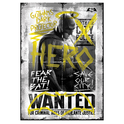 Batman v Superman Wanted Hero MightyPrint Wall Art Print    