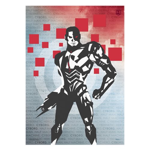 Justice League Cyborg Words MightyPrint Wall Art            