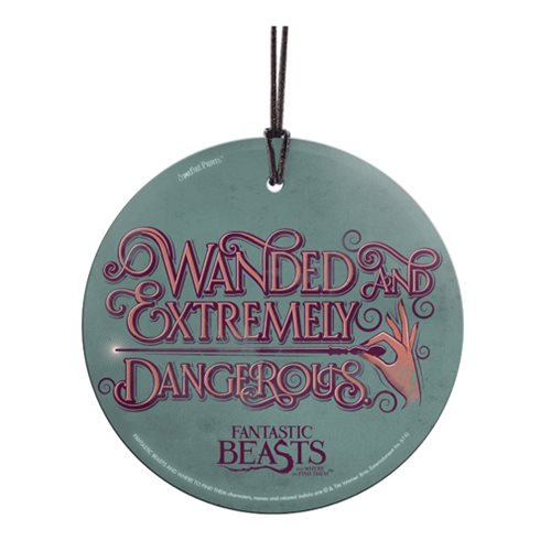 Fantastic Beasts Wanded and Dangerous Hanging Glass Ornament