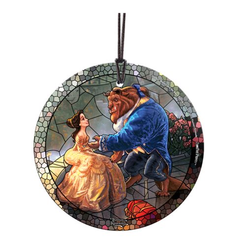 Beauty and the Beast Stained Glass Thomas Kinkade Ornament  