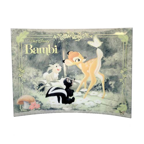 Bambi and Butterfly Curved Glass StarFire Print             