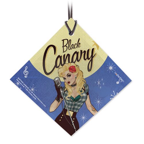 DC Bombshells Black Canary StarFire Prints Glass Ornament   