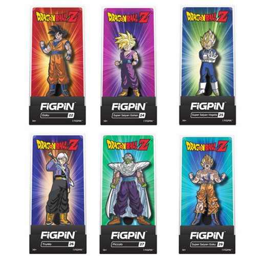 Dragon Ball Z FiGPiN Enamel Pins 6-Pack Display Case        