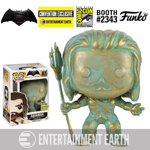 Batman v Superman Aquaman Patina Pop! Vinyl Figure - EE Exc.