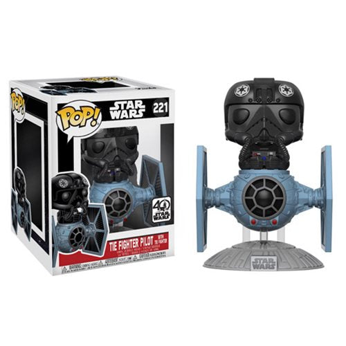 Star Wars TIE Fighter with TIE Pilot Pop! Vinyl Bobble #221 