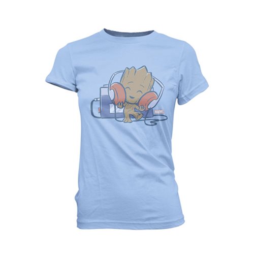 Guardians of the Galaxy Groot with Tape Deck Juniors T-Shirt