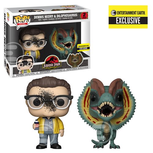 Jurassic Park Nedry and Dilophosaurus Pop! 2-Pack - EE Excl.