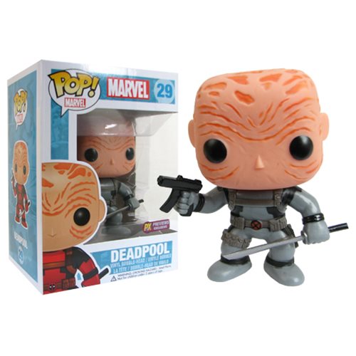 Deadpool Maskless Gray Suit Marvel Pop! Vinyl Bobble Head   