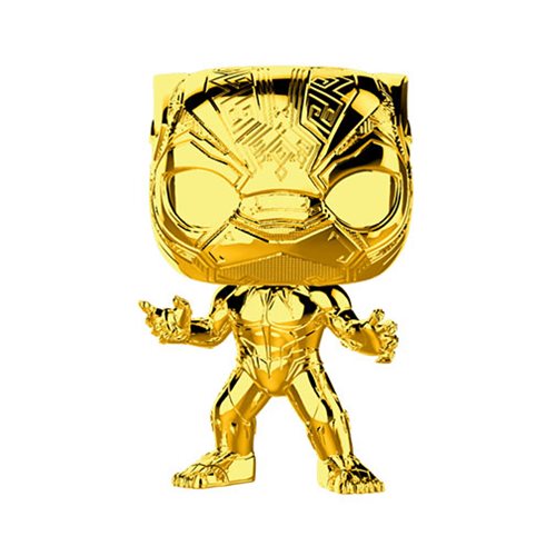 MCU 10th Anniversary Chrome Black Panther Pop! Vinyl Figure 