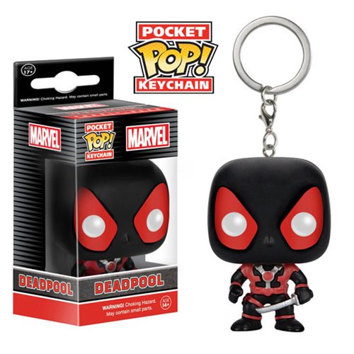 Deadpool Black Suit Pocket Pop! Vinyl Figure Key Chain      