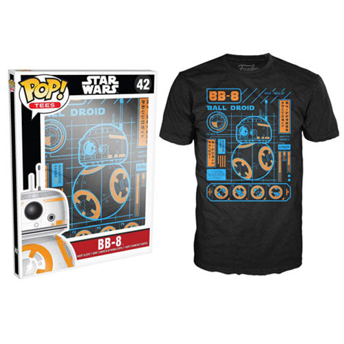 Star Wars: Episode VII BB-8 Blueprint Black Pop! T-Shirt    