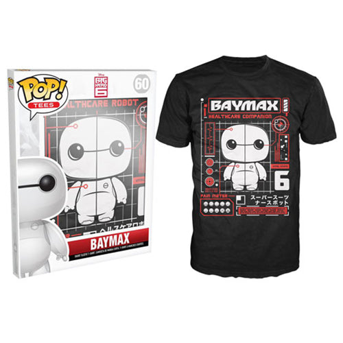 Big Hero 6 Baymax Tech Black Pop! T-Shirt                   