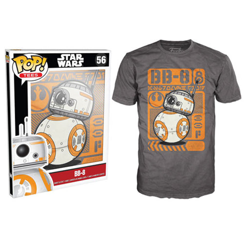 Star Wars: Episode VII BB-8 Type Poster Gray Pop! T-Shirt   