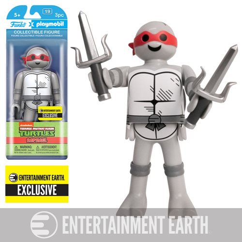 TMNT Raphael Black and White Playmobil Figure - EE Exclusive