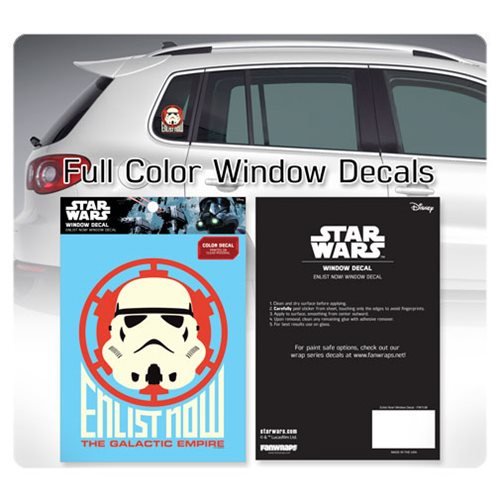 Star Wars Stormtrooper Ranks Enlist Now Window Decal        