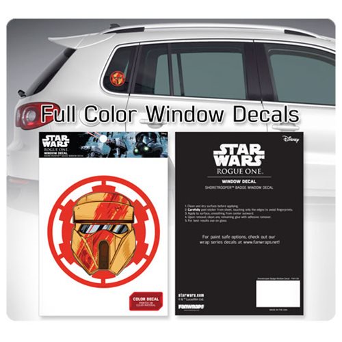 Star Wars Scarif Shoretrooper Badge Window Decal            