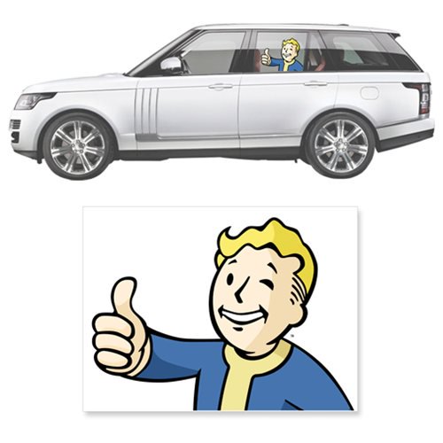 Fallout 4 Vault Boy Thumbs Up Driver's Side Car Decal       