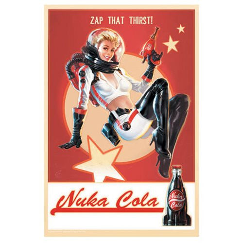 Nuka Cola Pin-Up Tin Sign Prop Replica                      