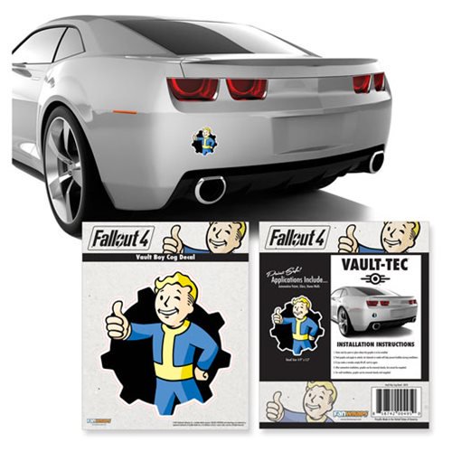 Fallout Vault Boy Cog Vinyl Decal                           