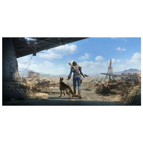 Fallout 4 Sole Survivor and Dogmeat Female Key Art Wall Wrap