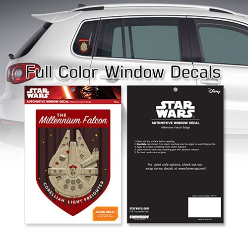 Star Wars Millennium Falcon Badge Window Decal              