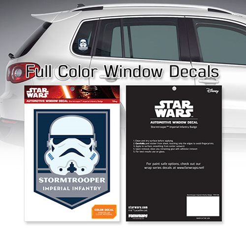 Star Wars Stormtrooper Imperial Infantry Badge Window Decal 