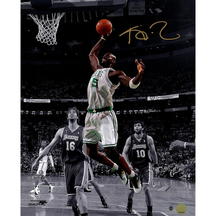 Kevin Garnett Signed 2008 Finals Dunk vs Lakers 16x20 Photo