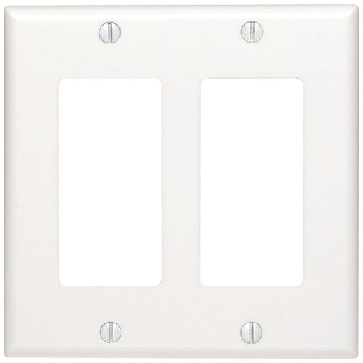 2-GANG WALL PLATE -WHT