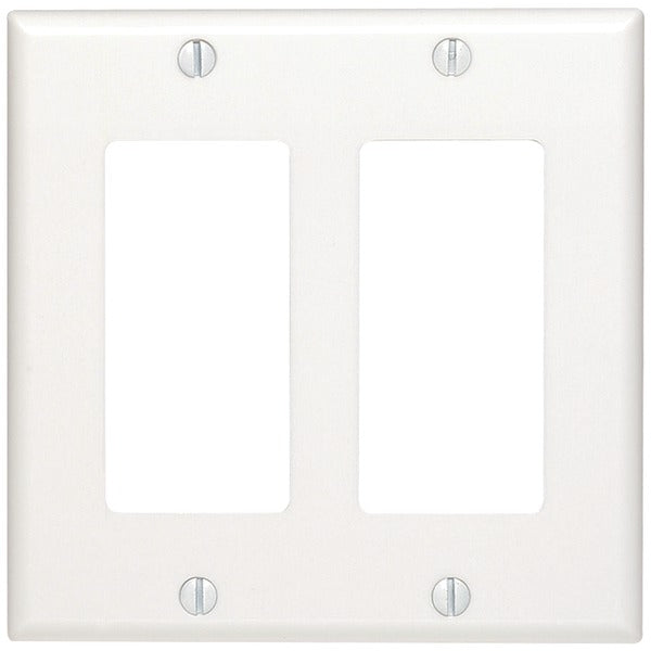 2-GANG WALL PLATE -WHT