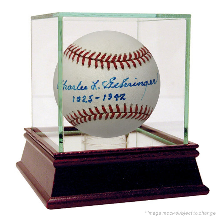 Charles Gehringer Signed OAL Brown Baseball 1925-1942 Inscription PSA/DNA