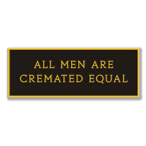 Ars Moriendi Cremated Equal Enamel Pin                      