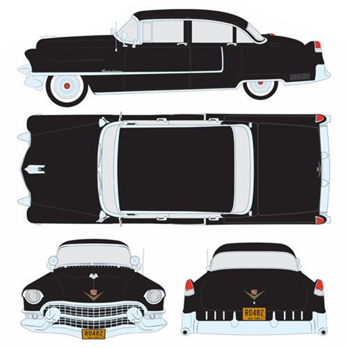 Godfather 1955 Black Cadillac 1:43 Die-Cast Metal Vehicle   