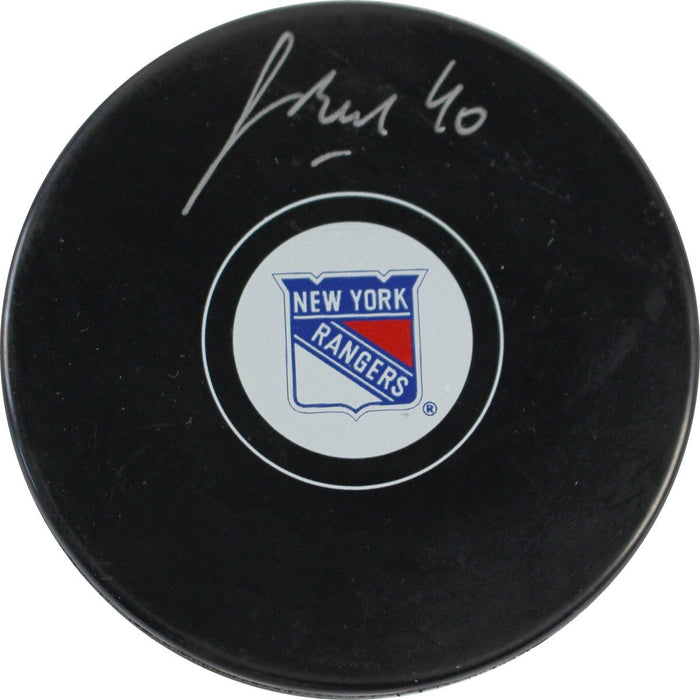 Michael Grabner Signed New York Rangers Logo Puck