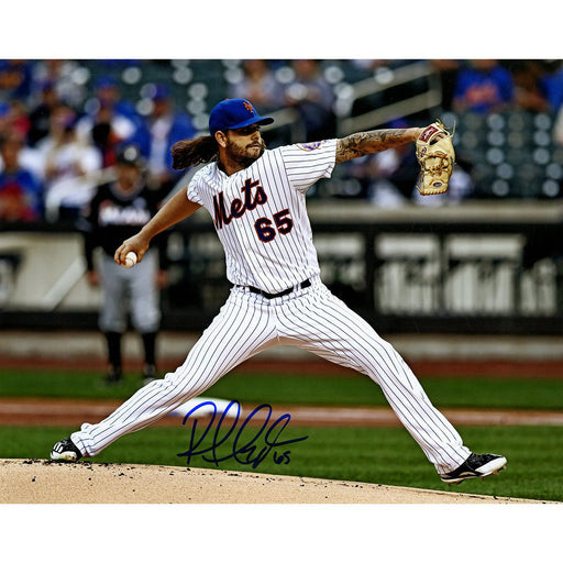 Robert Gsellman Signed New York Mets 'Pitching' 8x10 Photo