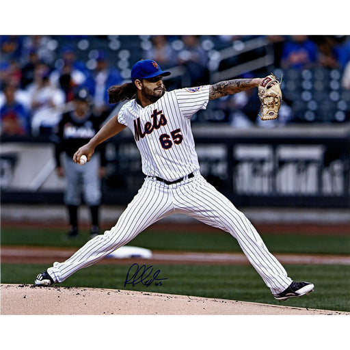 Robert Gsellman Signed New York Mets 'Pitching' 16x20 Photo