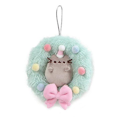 Pusheen the Cat Pusheen 4 1/2-Inch Plush Wreath Ornament    