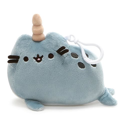 Pusheen the Cat Pusheenimal Narwhal Clip-On Backpack Plush  