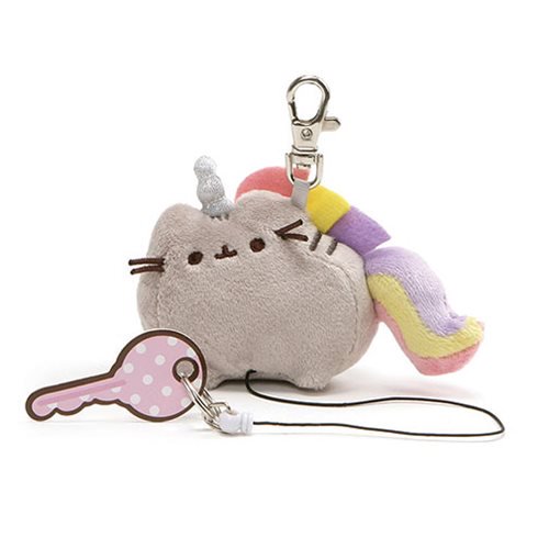 Pusheen the Cat Pusheenicorn Retractable Plush Key Chain    