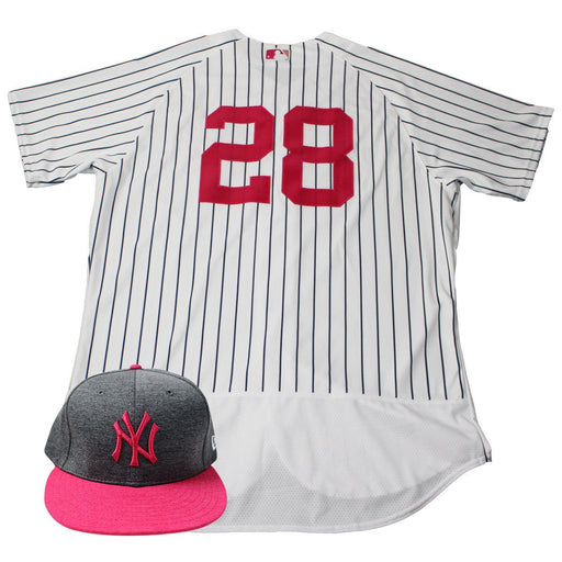 Joe Girardi New York Yankees Game Used #28 Mother's Day Pinstripe Jersey & Hat Set (5/14/2017)