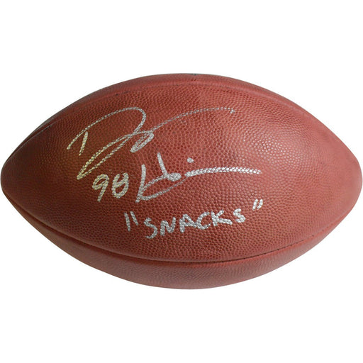 Damon Harrison Signed Wilson NFL Duke Football w/ "Snacks" Insc