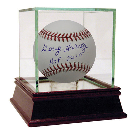 Doug Harvey Signed OMLB Baseball HOF 2010 Inscription JSA