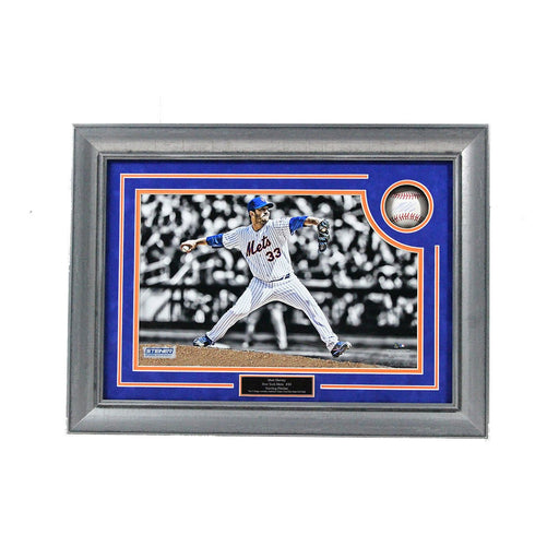 Matt Harvey Signed Ball Shadowbox w/Authentic Citi Field Dirt (14x20 Silver)