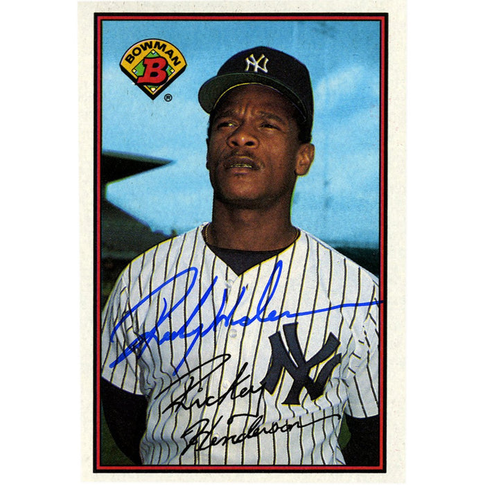 Rickey Henderson Signed 1989 Bowman Card