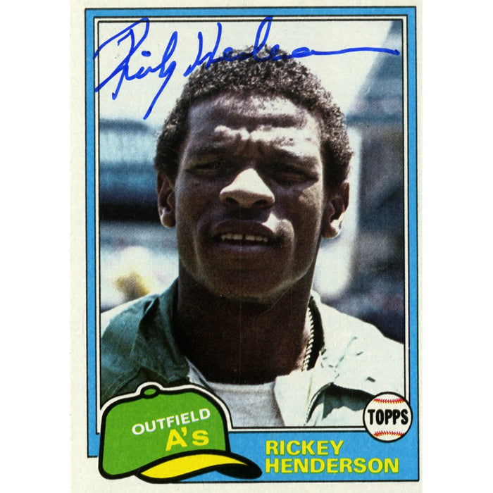 Rickey Henderson Signed 1981 Topps Card