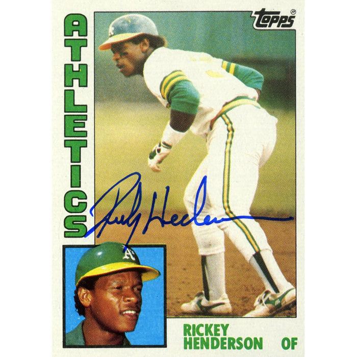 Rickey Henderson Signed 1984 Topps Card